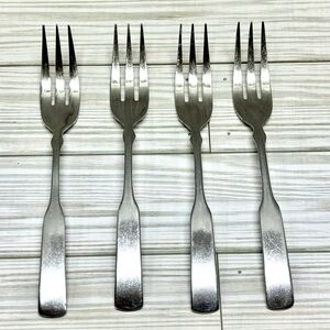 Vintage Silverplate Seafood Pickle Cocktail Forks 40 Plate BII Set Of 4